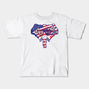 Bless America Lee The Elephant Kids T-Shirt